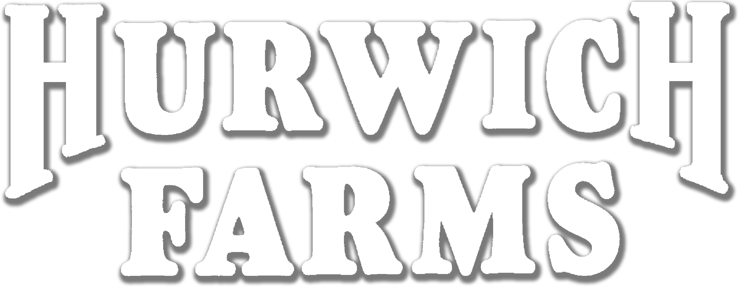 the logo for horror farm is shown in white letters on a black background